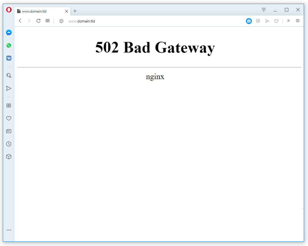 Ошибка 502 Bad Gateway в nginx